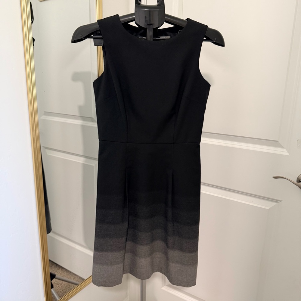Ann Taylor | Classic Black to Gray Ombre Sleeveless Dress